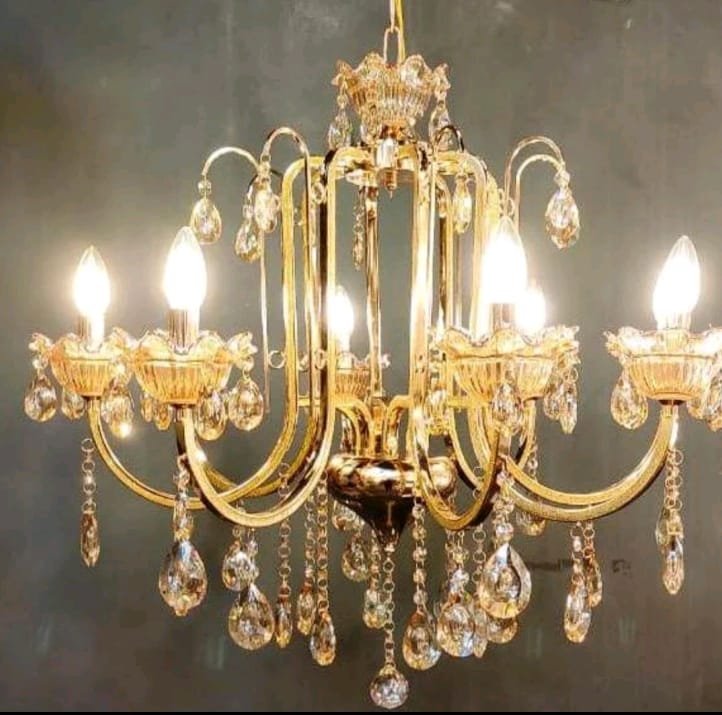 Golden Crystal Candle Chandelier