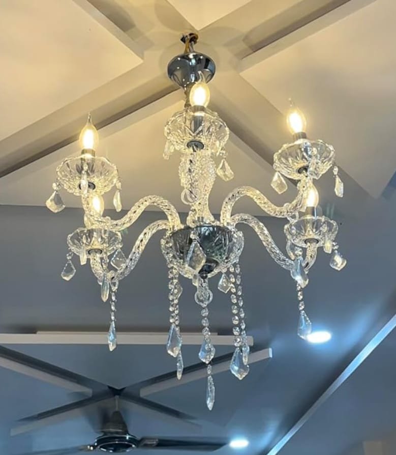 Clear Crystal Candle Chandelier